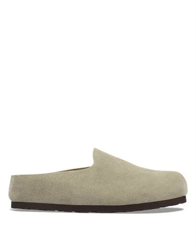Birkenstock - Amsterdam Wrapped Suede Leather Sandal - Taupe